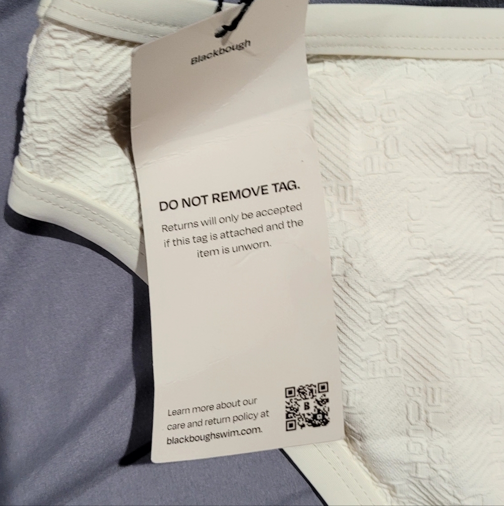 Blackbough Monogram Bikini Bottom Cream Textured NWT Size S - Picture 3 of 6
